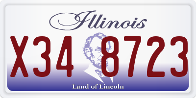 IL license plate X348723