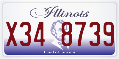 IL license plate X348739