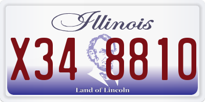 IL license plate X348810