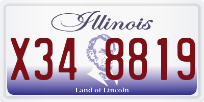 IL license plate X348819