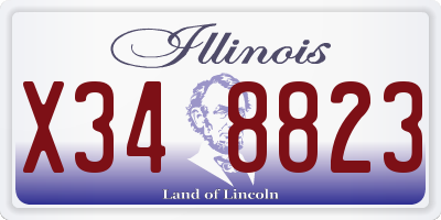 IL license plate X348823
