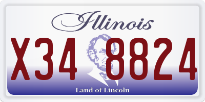 IL license plate X348824