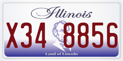 IL license plate X348856