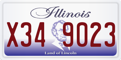 IL license plate X349023