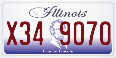 IL license plate X349070
