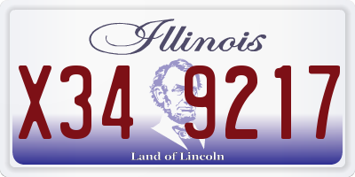 IL license plate X349217