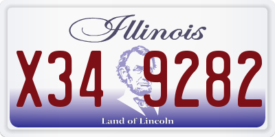 IL license plate X349282