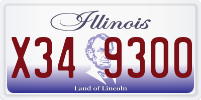 IL license plate X349300