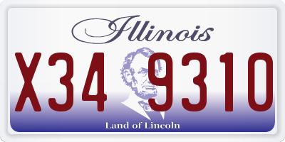 IL license plate X349310