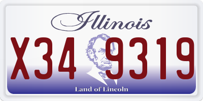IL license plate X349319