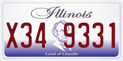IL license plate X349331