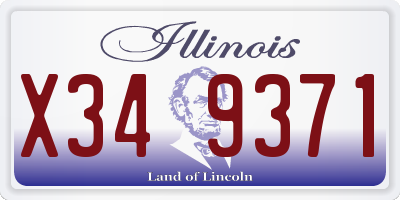 IL license plate X349371