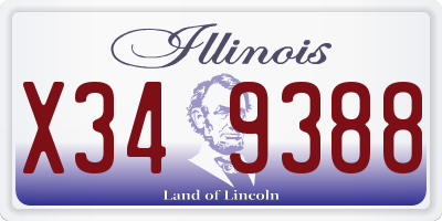 IL license plate X349388