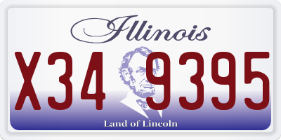 IL license plate X349395