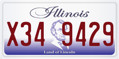 IL license plate X349429