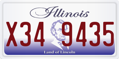 IL license plate X349435