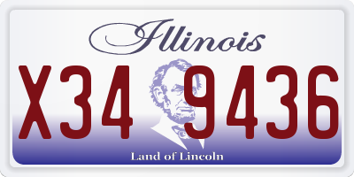IL license plate X349436
