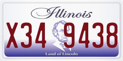 IL license plate X349438