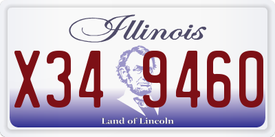 IL license plate X349460