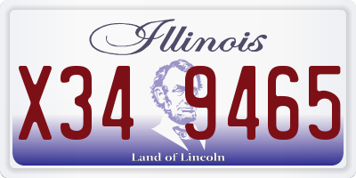 IL license plate X349465