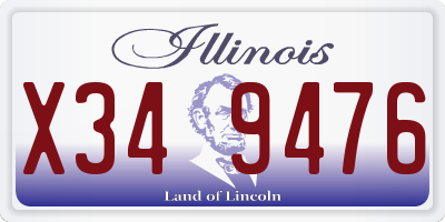 IL license plate X349476