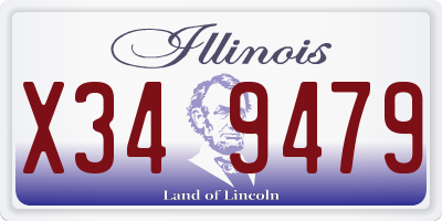 IL license plate X349479