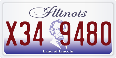 IL license plate X349480