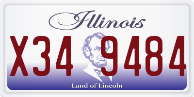 IL license plate X349484