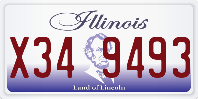 IL license plate X349493