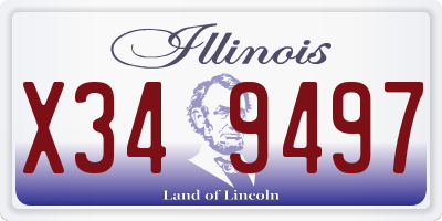 IL license plate X349497