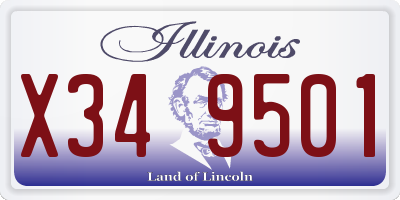 IL license plate X349501