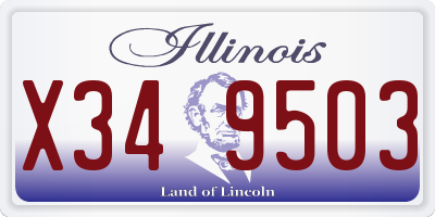 IL license plate X349503