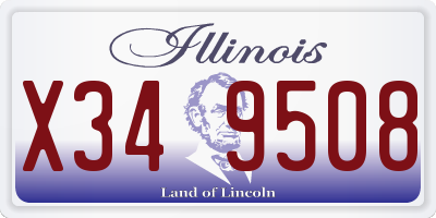 IL license plate X349508