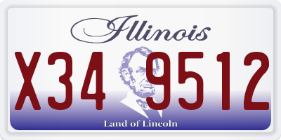 IL license plate X349512