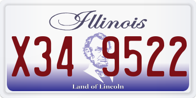 IL license plate X349522