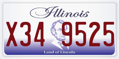 IL license plate X349525