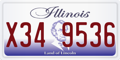 IL license plate X349536