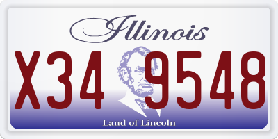 IL license plate X349548
