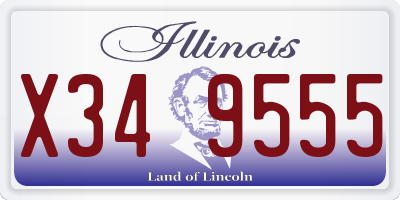 IL license plate X349555