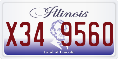 IL license plate X349560