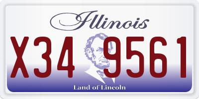 IL license plate X349561