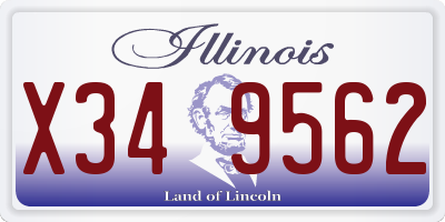 IL license plate X349562