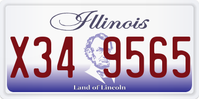 IL license plate X349565