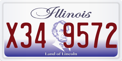 IL license plate X349572