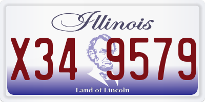 IL license plate X349579