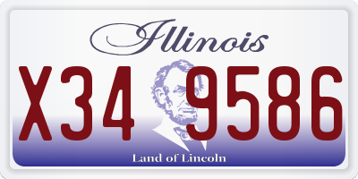 IL license plate X349586