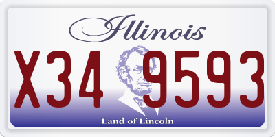 IL license plate X349593