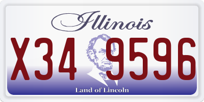 IL license plate X349596