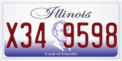 IL license plate X349598