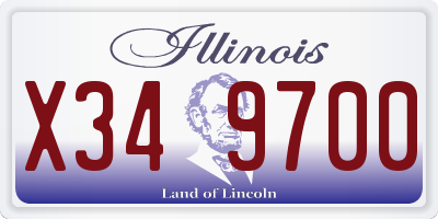 IL license plate X349700